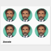 Haile Selassie - Messiah - Jah Rastafari Sticker ラウンドシール (シート)