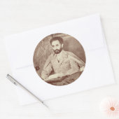Haile Selassie - Messiah - Jah Rastafari Sticker ラウンドシール (封筒)