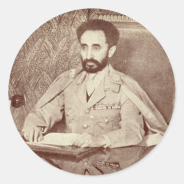Haile Selassie - Messiah - Jah Rastafari Sticker ラウンドシール