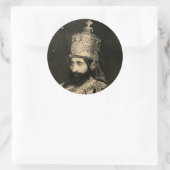 Haile Selassie - Messiah - Jah Rastafari Sticker ラウンドシール (バッグ)