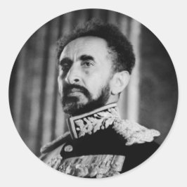 Haile Selassie - Messiah - Jah Rastafari Sticker ラウンドシール