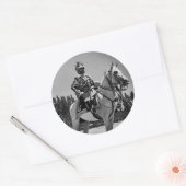 Haile Selassie - Messiah - Jah Rastafari Sticker ラウンドシール (封筒)