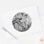 Haile Selassie - Messiah - Jah Rastafari Sticker ラウンドシール (封筒)