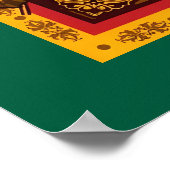 Haile Selassie Postcard Jah Rastafari Metal Print ポスター (角)