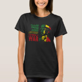 Haile Selassie Speech War Judah Lion  Jah Bless Ra Tシャツ (正面)