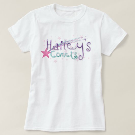 haileyの彗星の女性のTシャツ(白い) Tシャツ (デザイン正面)