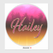 Hailey Vorname Name golden pink Aufkleber Sticker シール (シート)