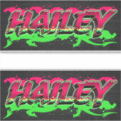 Hailey Vorname Name Graffiti Aufkleber Sticker シール (正面)