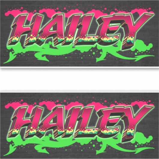 Hailey Vorname Name Graffiti Aufkleber Sticker シール (正面)