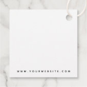 HAIR +爪、 ネイルスエレガントタイストロゴラベル フェイバータグ (裏面)