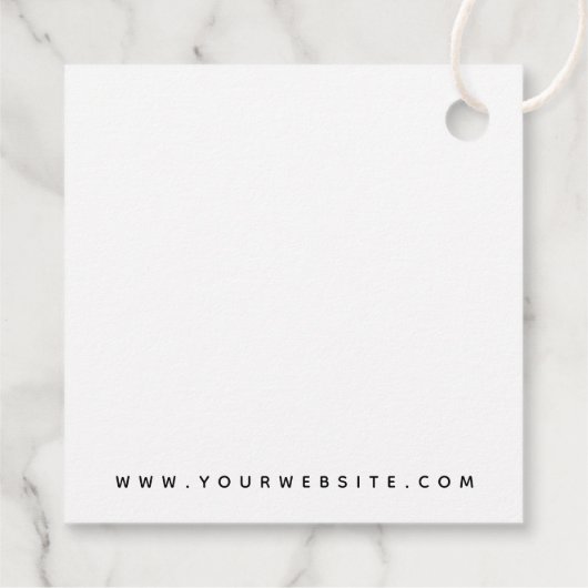 HAIR +爪、 ネイルスエレガントタイストロゴラベル フェイバータグ (裏面)