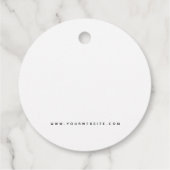 HAIR +爪、 ネイルスエレガントタイストロゴ丸ラベル フェイバータグ (裏面)