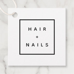 HAIR +爪、 ネイルスタイリスト手作りラベルDIY フェイバータグ