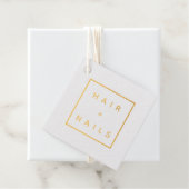 HAIR +爪、 ネイルロゴクラフトスクエアフォイルメッセージカード フェイバータグ (箱)