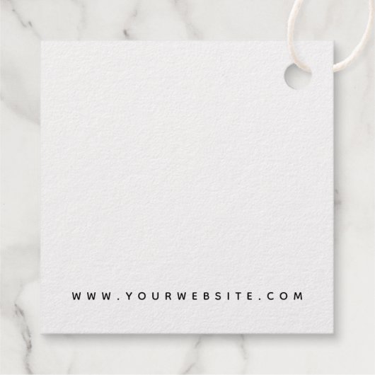 HAIR +爪、 ネイルロゴクラフトスクエアフォイルメッセージカード フェイバータグ (裏面)