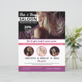 Hair and Beauty Salon Flyer Template (スタンド正面)