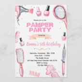 Hair and Nails pamper party invitation 招待状 (正面)