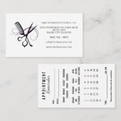 Hair Appointment Reminder Calendar Business Card 名刺 (正面/裏面)