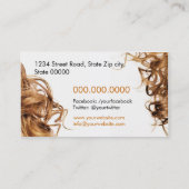 Hair Beauty Salon Hairdresser 名刺 (裏面)