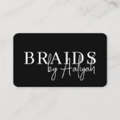 Hair Braiding Booking QR Code 名刺 (正面)