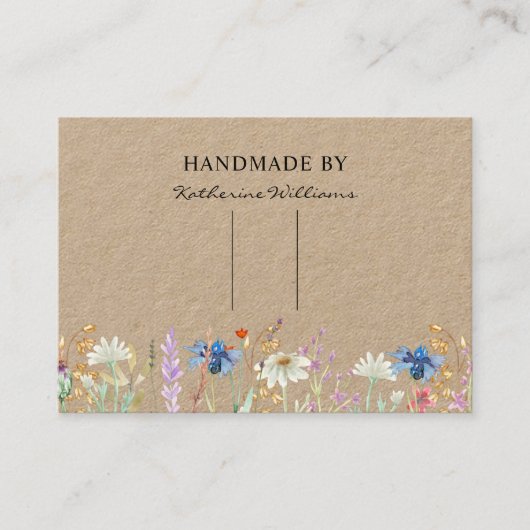 Hair Clip Barrette ディスプレイカード | Wildflowe フラワー 名刺 (正面)