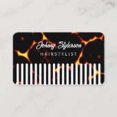 Hair comb looking hairstylist 名刺 (正面)