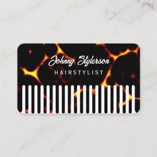 Hair comb looking hairstylist 名刺