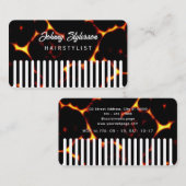 Hair comb looking hairstylist 名刺 (正面/裏面)
