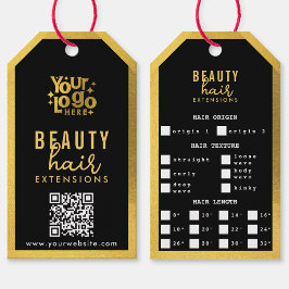Hair Extensions Packaging Hang Tag Hair Brand Logo ギフトタグ