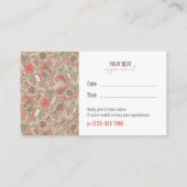 Hair Folk Taupe & Coral — Appointment Reminder 名刺 (裏面)