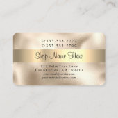 Hair & Make upサロン、写真、金ゴールド、Vs 2 名刺 (裏面)