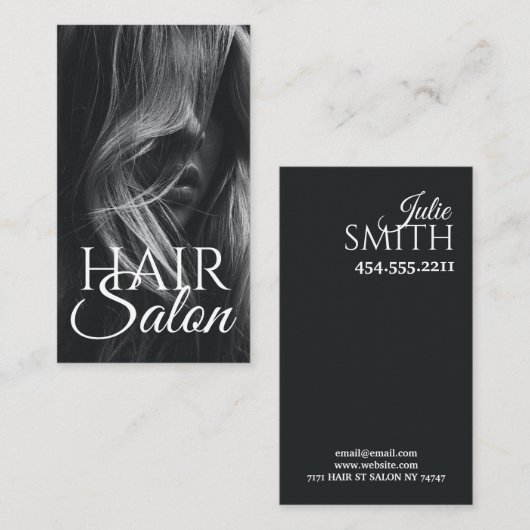 Hair Salon  名刺 (正面/裏面)