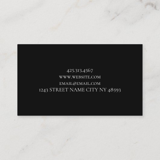 Hair Salon Business Card 名刺 (裏面)