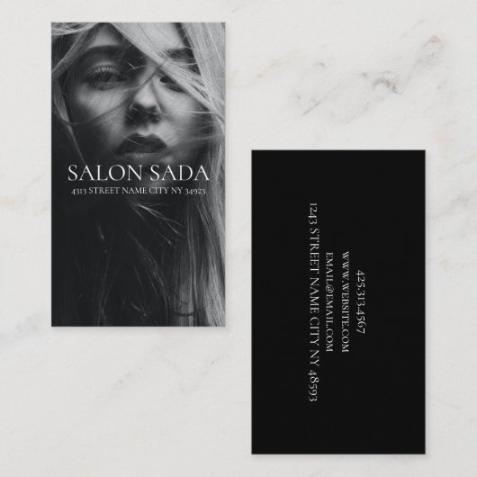 Hair Salon Business Card 名刺 (正面/裏面)