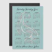 Hair Salon Design 2026 Calendar Magnetic Card (正面/裏面)