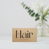 Hair Salon Rustic Kraft  Business Card 名刺 (スタンド正面)
