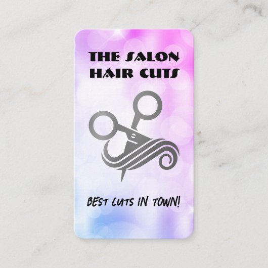 Hair Scissors Logo | Beauty Salon 予約カード (正面)