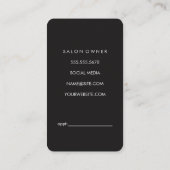 Hair Scissors Logo | Beauty Salon 予約カード (裏面)