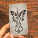 Hair Stylist Antique Scissor & Butterfly Vintage 名刺<br><div class="desc">Hair Stylist Antique Scissor & Butterfly Vintage Business Cards.</div>