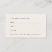 Hair Stylist Appointment Card 予約カード (正面)