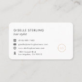 Hair Stylist Black Professional 名刺 (裏面)