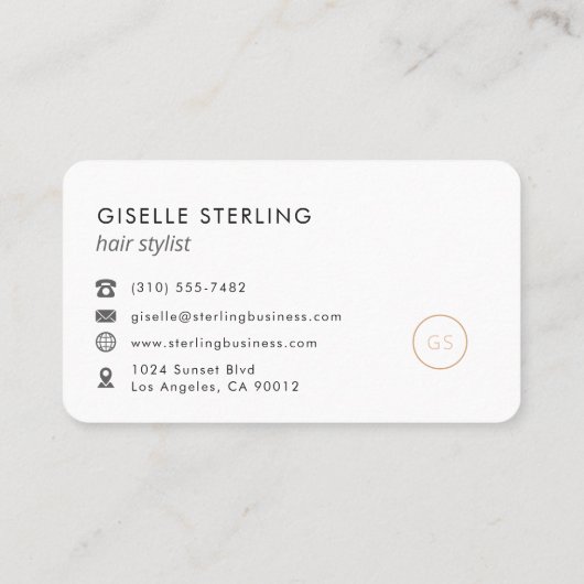 Hair Stylist Black Professional 名刺 (裏面)