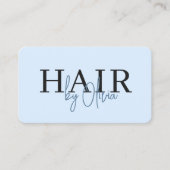 Hair Stylist Blue QR Code Professional 名刺 (正面)