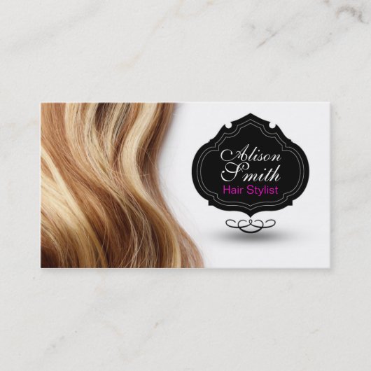 Hair Stylist Business Card 名刺 (正面)