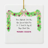 Hair Stylist Cartoon Funny Thank You Christmas セラミックオーナメント (裏面)