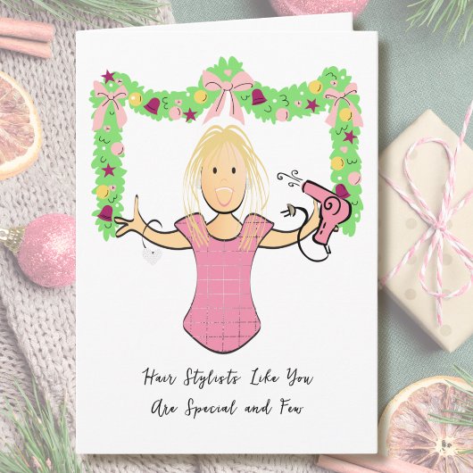 Hair Stylist Cartoon Funny Thank You from Customer カード