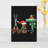 Hair Stylist Christmas Hairdresser Licensed Hairas カード (黄色い花)