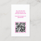 Hair Stylist Cute Scissor & Butterfly Beauty Salon 名刺 (裏面)