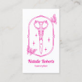 Hair Stylist Cute Scissor & Butterfly Beauty Salon 名刺 (正面)