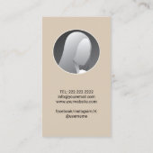 Hair Stylist Cute Scissor Doodle Beige Salon SPA 名刺 (裏面)